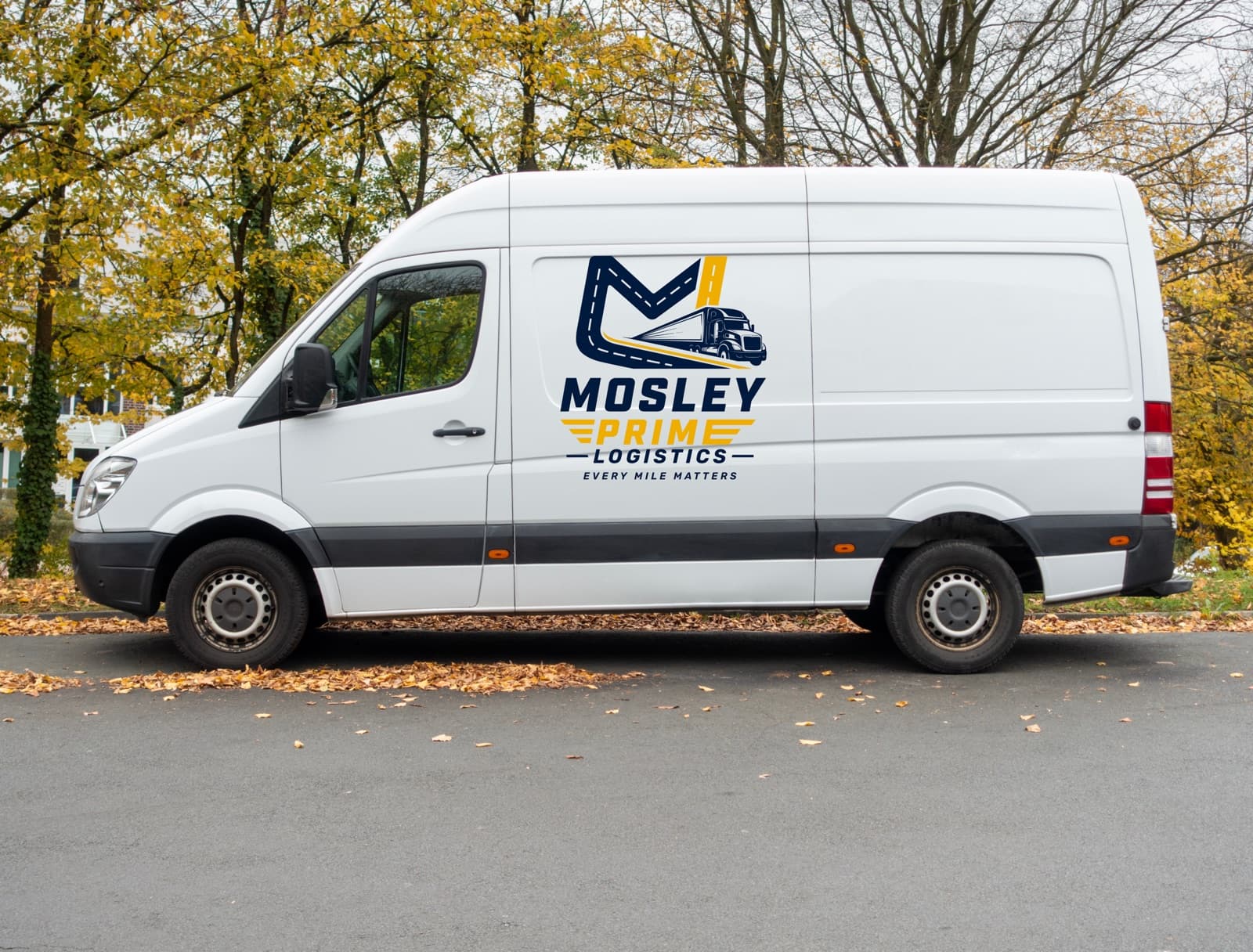 Mosley Prime Logistics branded Sprinter van